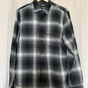Todd Snyder Black and White Plaid Shirt